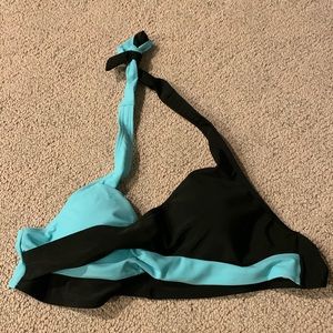 NWOT Bikini top teal and black